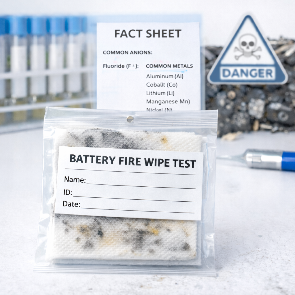 Lithium/Battery Fire Byproducts Testing